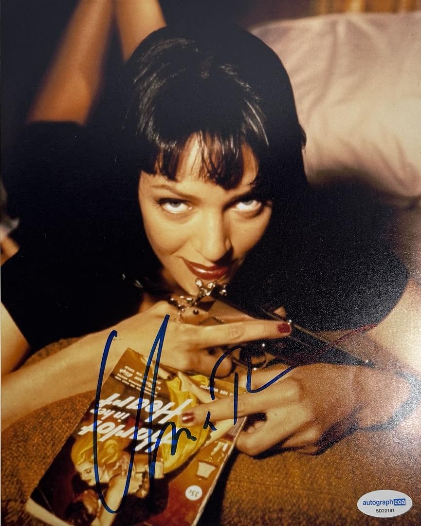 Uma Thurman Signed 8x10 Photo (Pulp Fiction) - ACOA