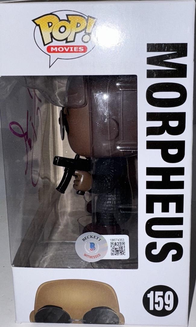 Laurence Fishburne Signed Funko Pop #159 Morpheus (The Matrix) - Beckett COA