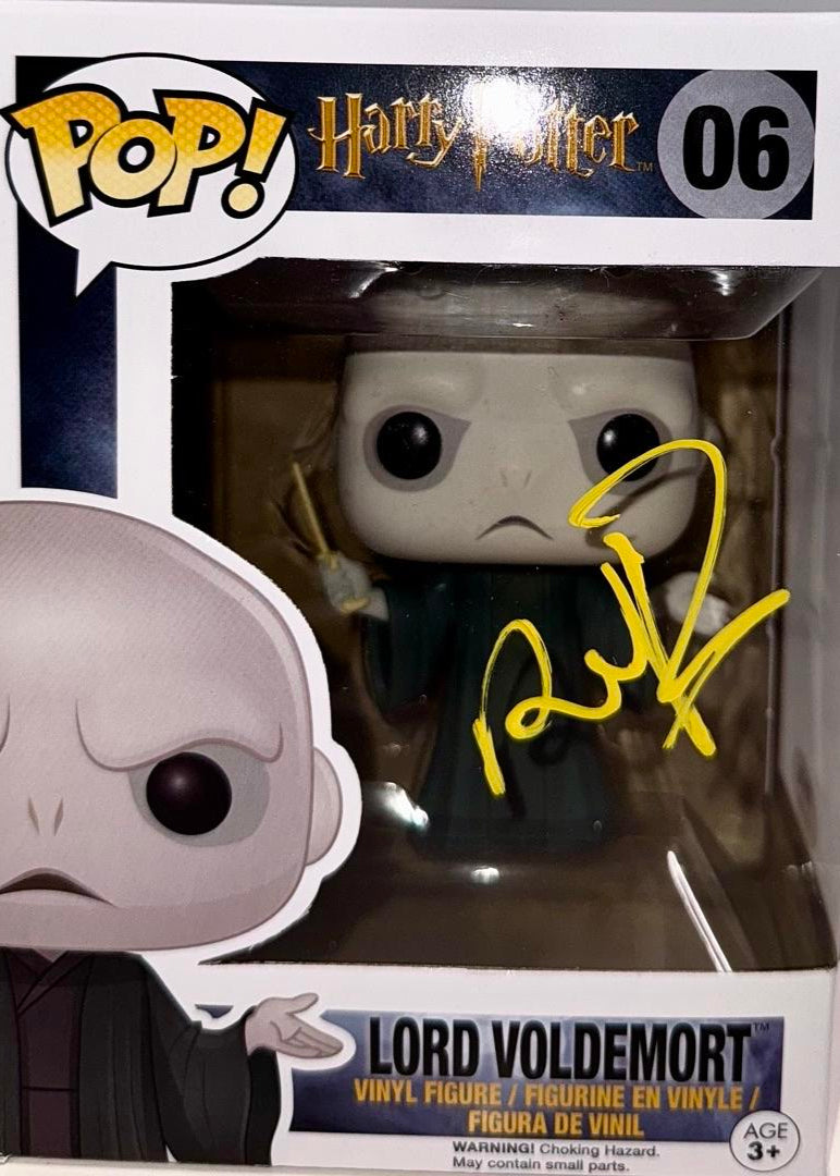 Ralph Fiennes Signed Funko Pop #06 "Lord Voldemort" (Harry Potter) Yellow Ink - PSA COA