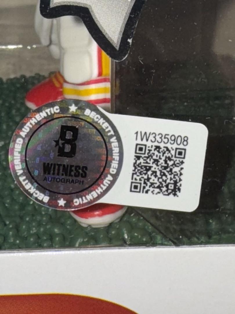 Patrick Mahomes Signed Kansas City Chiefs Funko Pop (White Ink) #148 - PSA Graded Near Mint, Authenticated / Encapsulated - Beckett & PSA COA