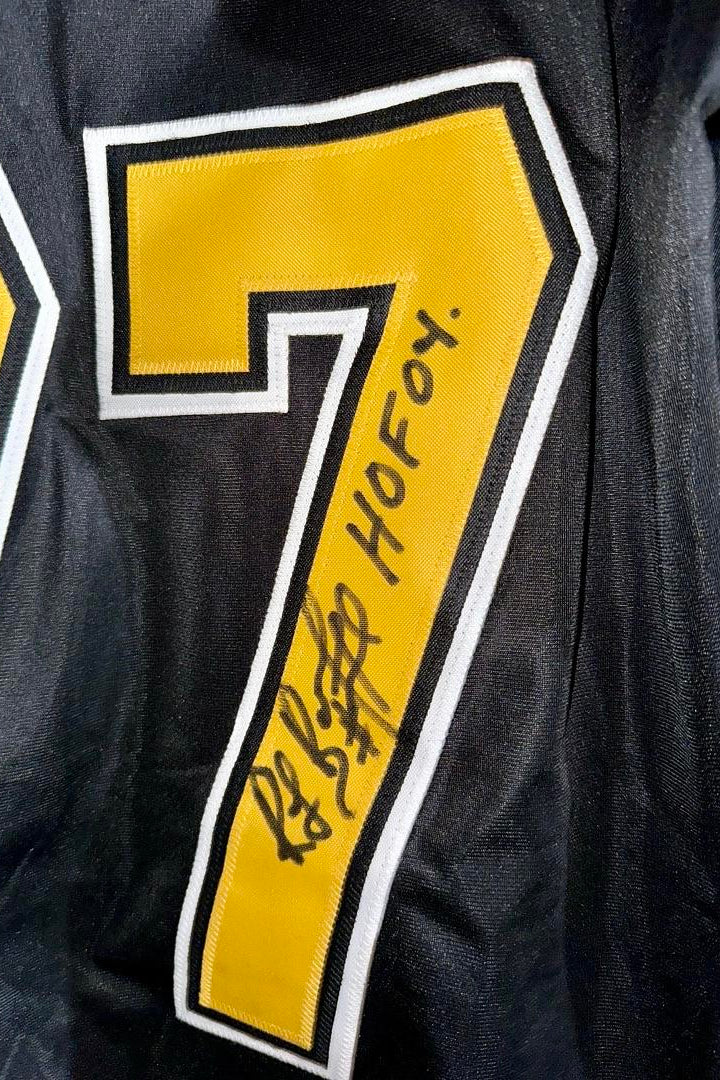 Ray Bourque Signed Custom Bruins Jersey w/ HOF Inscription - Sure Shot COA