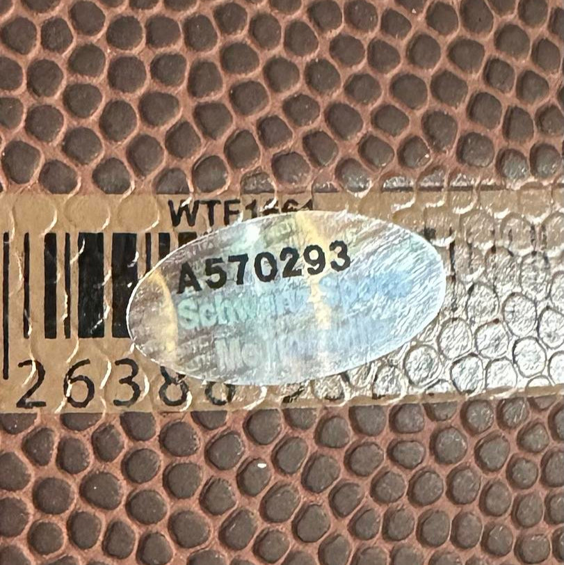 Tyler Morris Signed Composite Football w/ "23 National Champs" Inscription - Schwartz COA