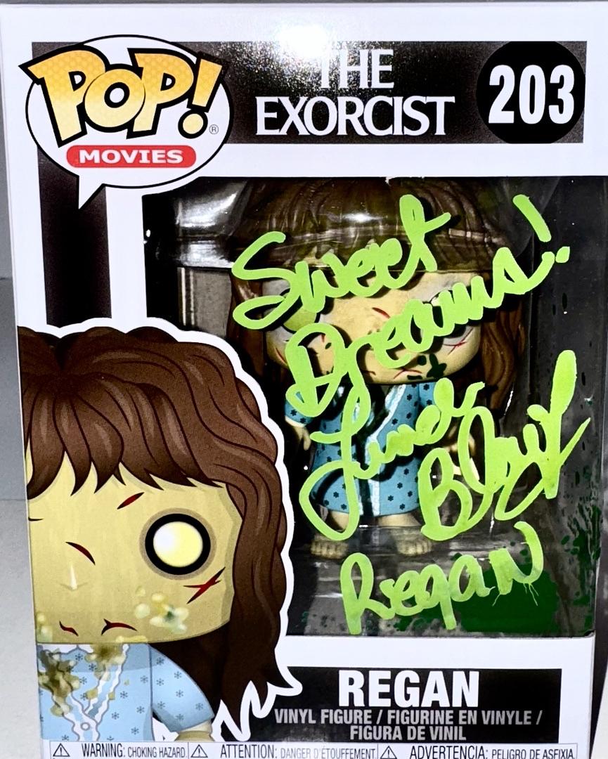Linda Blair Signed Funko Pop #203 Regan (The Exorcist) w/inscription and character name - OC Celebrity Marketing #01