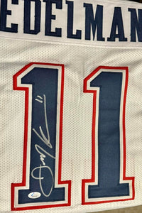 Julian Edelman Signed White Patriots Jersey - JSA COA #02