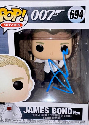 Daniel Craig Signed Funko Pop #694 James Bond (Blue Ink) - JSA COA #1