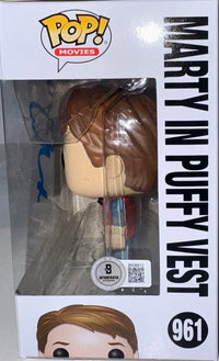 Michael J Fox Signed Funko Pop #961 Marty McFly Back To The Future - Beckett COA #05
