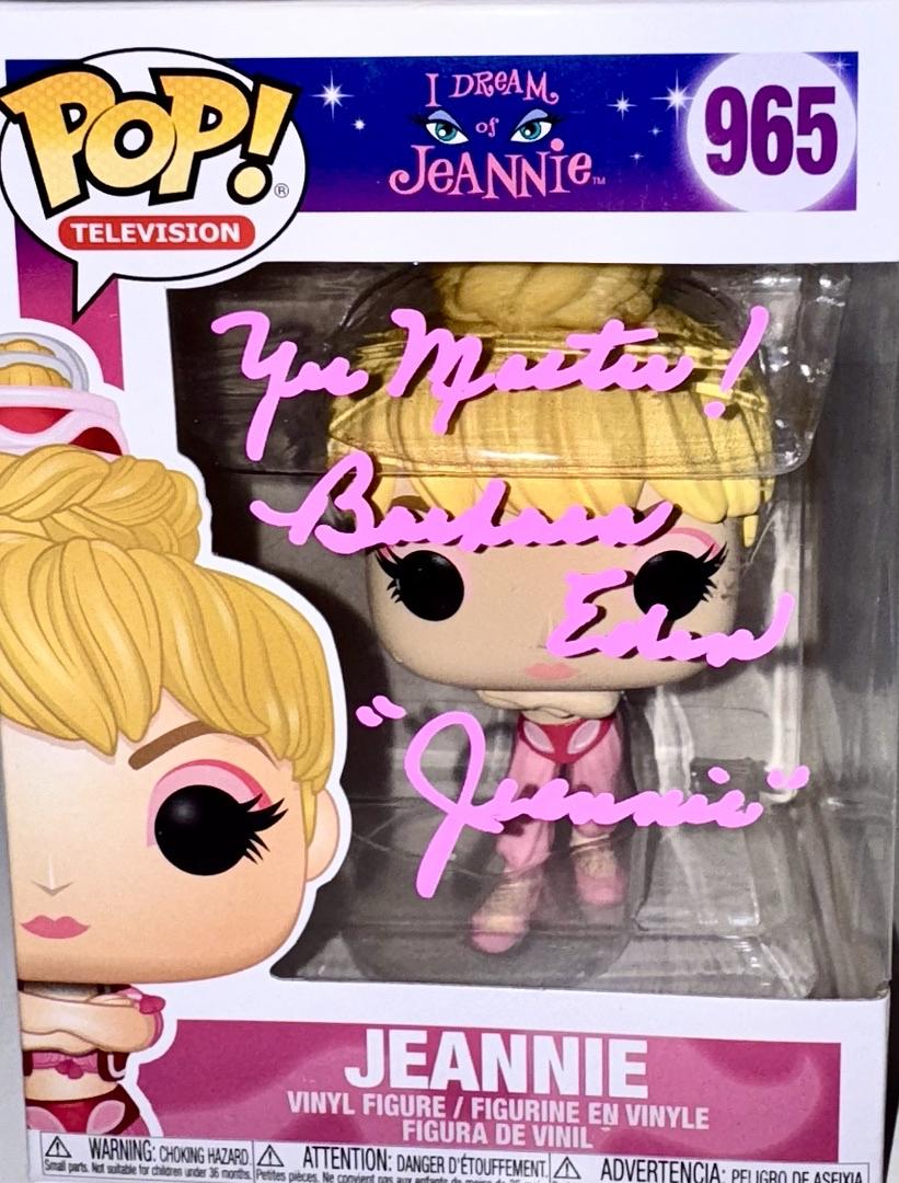 Barbara Eden Signed Funko Pop #965 "Jeannie" (I Dream Of Jeannie) w/Quote and Character Name - JSA COA