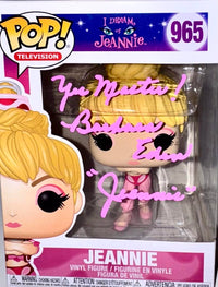 Barbara Eden Signed Funko Pop #965 "Jeannie" (I Dream Of Jeannie) w/Quote and Character Name - JSA COA