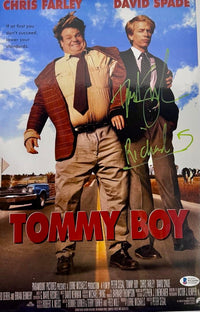 David Spade Signed 11x17 Photo (Tommy Boy) w/Character Inscription- Beckett COA