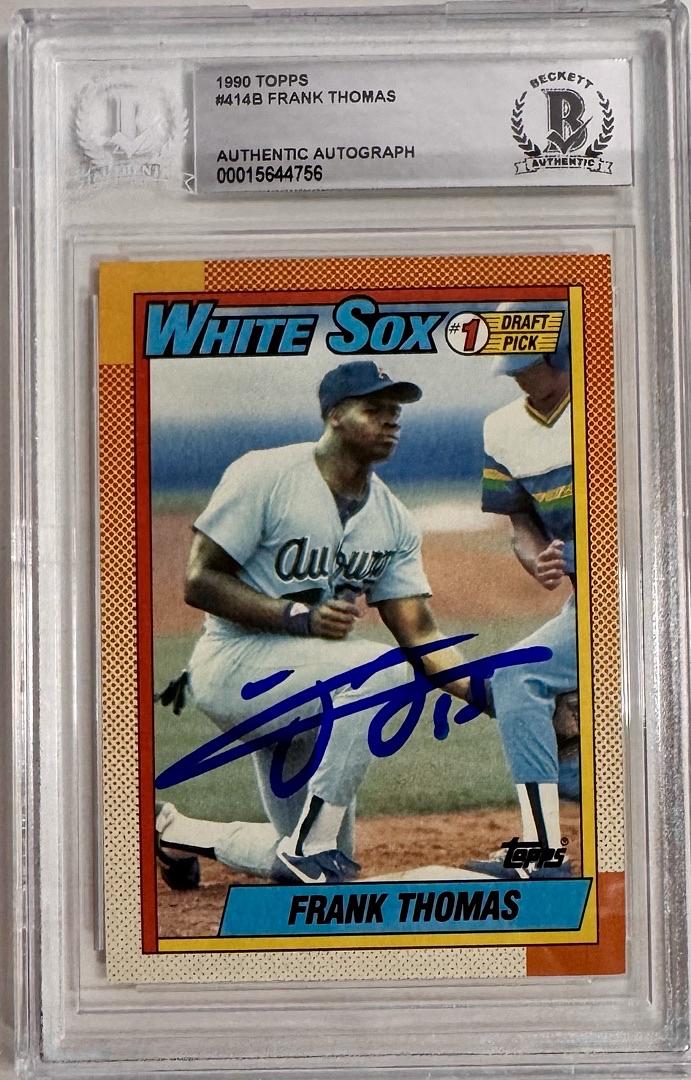 Frank Thomas Signed 1990 Topps Rookie Card - Beckett COA