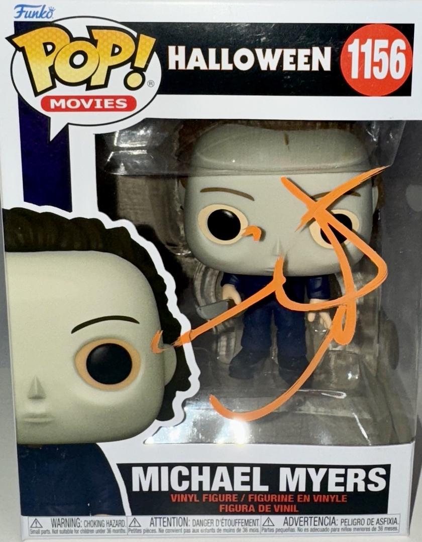 Jamie Lee Curtis Signed Funko Pop #1156 Michael Myers Halloween (Orange Ink) - Beckett COA