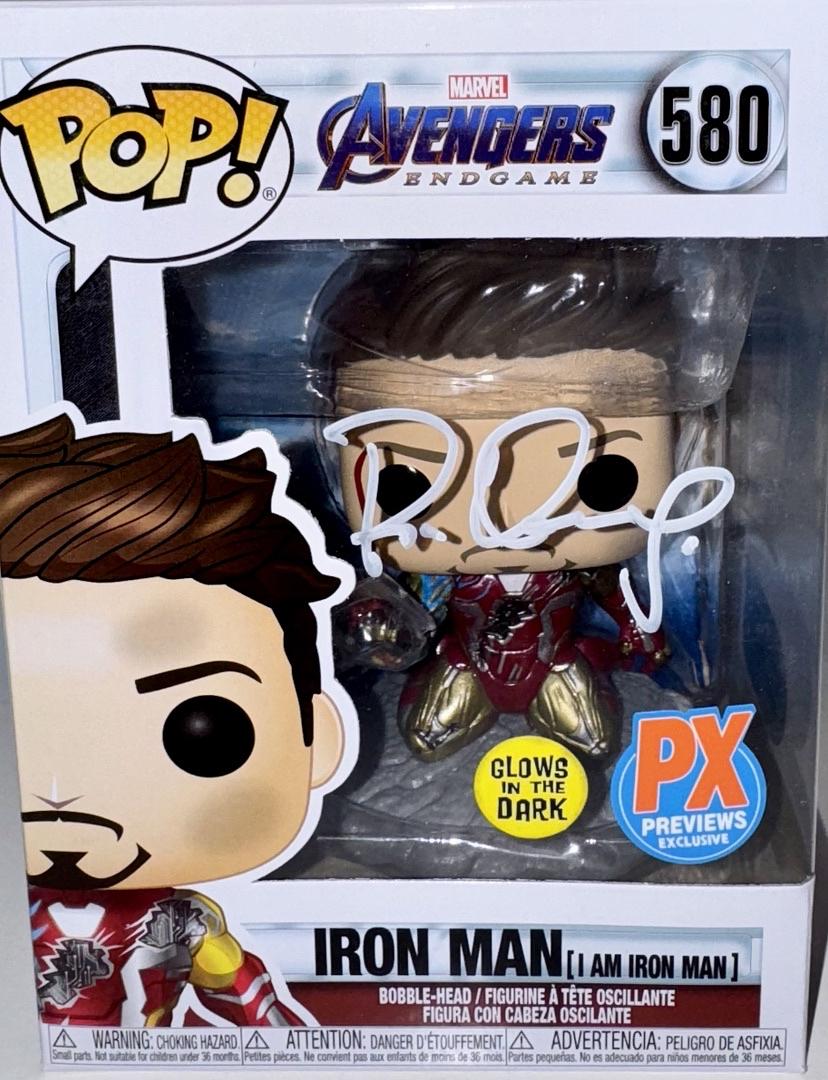 Robert Downey Jr. Signed Funko Pop #580 Iron Man (Avengers Endgame) - SWAU