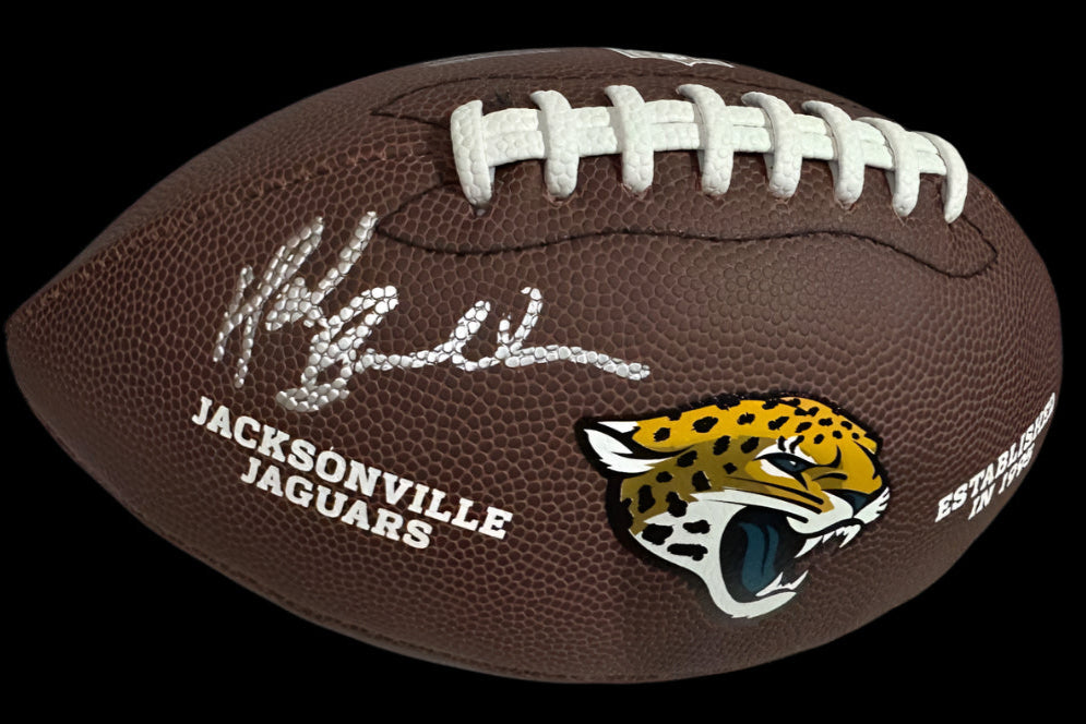 Mark Brunelle Signed Replica Jaguars Logo Football - Schwartz COA