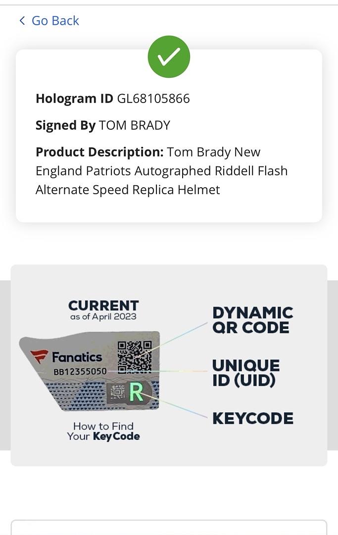 Tom Brady Autographed Full Size Replica Speed Helmet - Fanatics COA