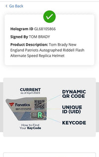 Tom Brady Autographed Full Size Replica Speed Helmet - Fanatics COA