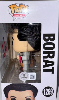 Sacha Baron Cohen Signed LIMITED EDITION Funko Pop #1269 Borat - Beckett COA