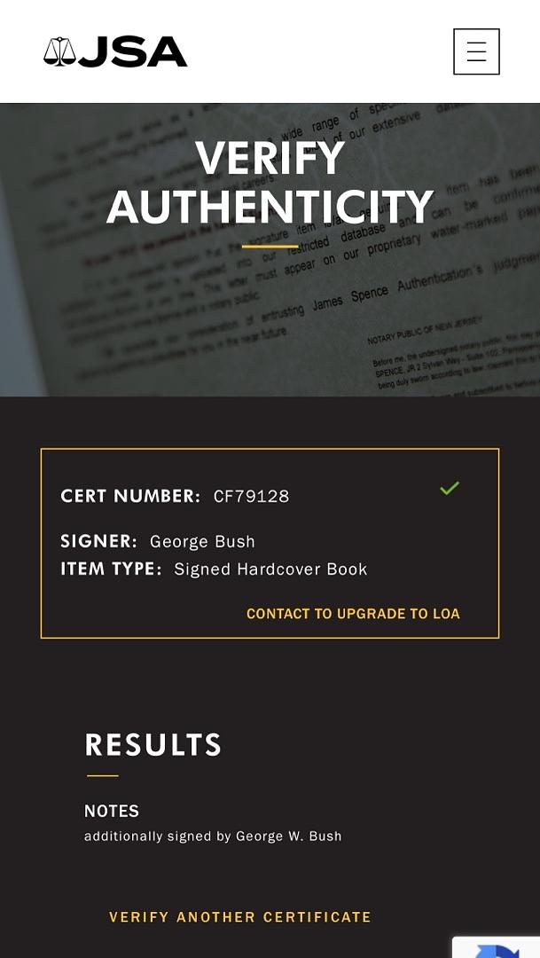 George HW Bush & George W Bush Dual Signed Book "41 - A Portrait Of My Father" - Premier Collectibles and JSA COA #03