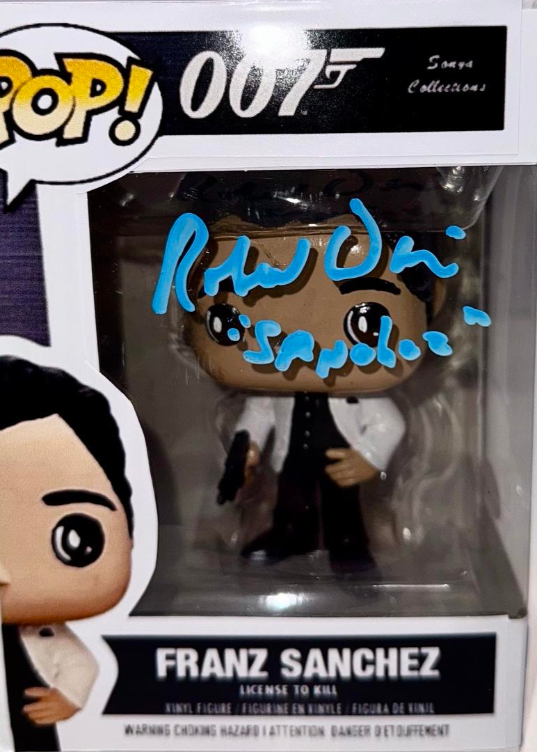 Robert Davi Signed Funko Pop "Franz Sanchez" (James Bond 007) w/Inscription - JSA COA #4