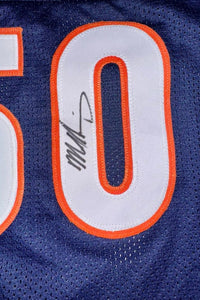 Chicago Bears "Monsters of the Midway" Autographed Butkus / Singletary / Urlacher Signed Custom Jersey - Beckett COA #01