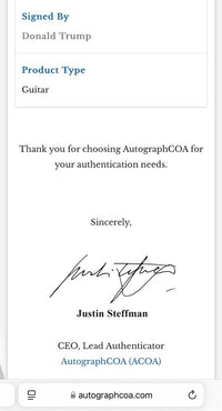 Donald Trump Signed Guitar - ACOA