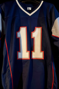 Drew Bledsoe Signed Patriots Custom Blue Jersey - JSA COA