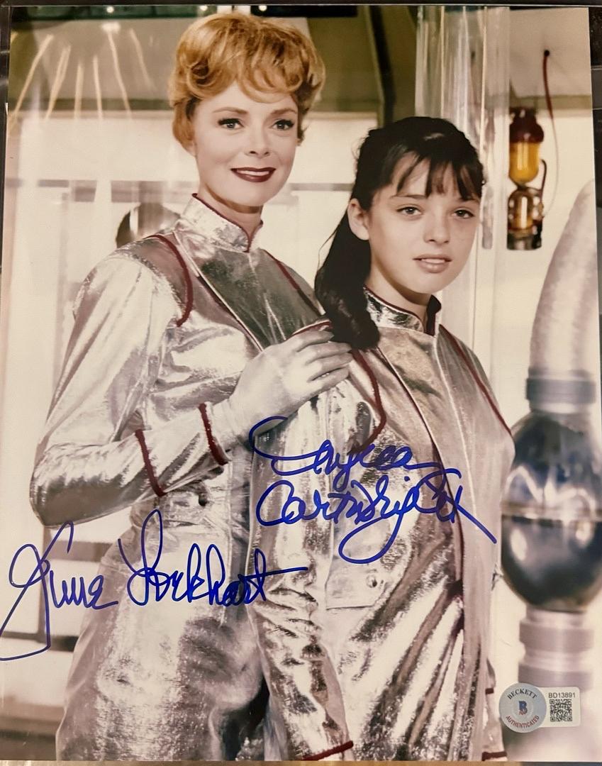 June Lockhart & Angela Cartwright Signed 8x10 Photo (Lost In Space) - Beckett COA
