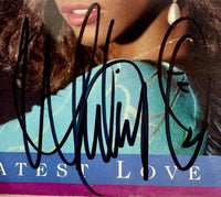 Whitney Houston Signed Album Cover (Greatest Love Of All)  - ACOA