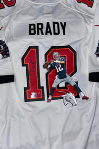 Tom Brady Autographed Custom Hand Painted Tampa Bay Buccaneers Jersey 1/1 Fanatics & GOAT COA