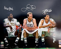 Larry Bird, Kevin McHale, Robert Parish Signed Boston Celtics 16x20 Photo (Silver Ink) - NEP and Bird COA