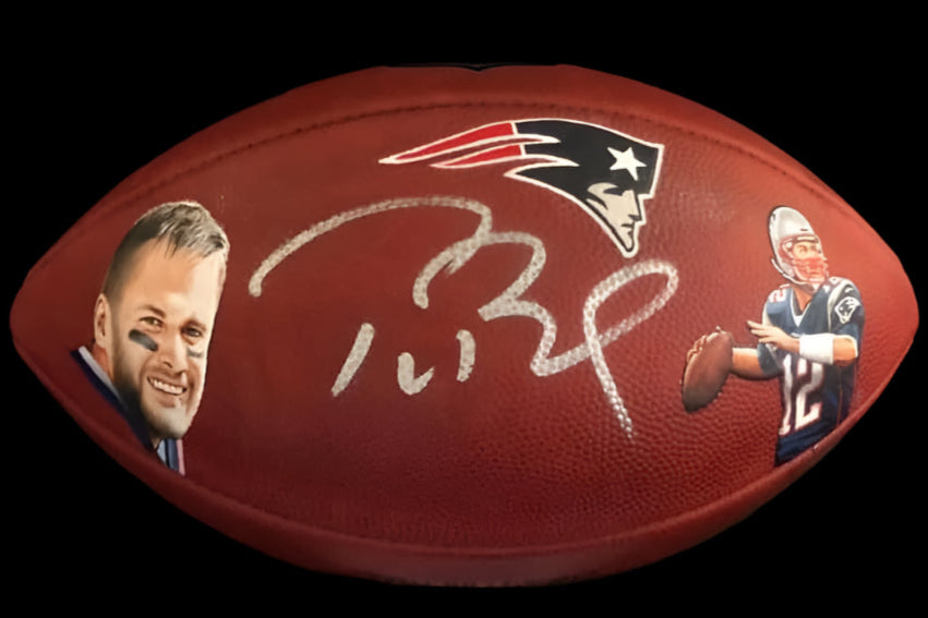 Tom Brady Autographed Football