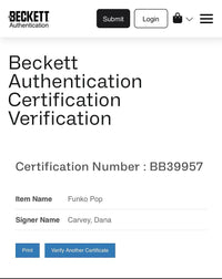 Dana Carvey Signed Funko Pop #685 Garth (Wayne's World) - Beckett COA