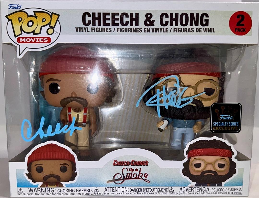 Cheech Marin & Tommy Chong Signed Funko Pop (Up In Smoke) - Beckett COA
