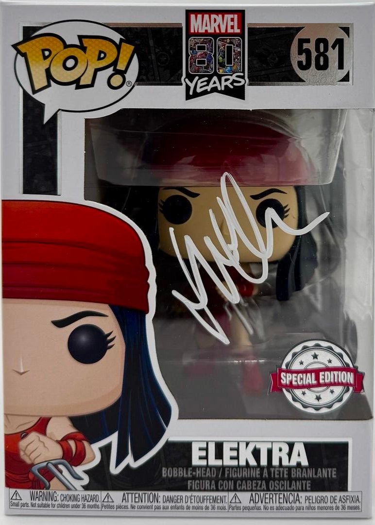 Jennifer Garner Signed Funko Pop #581 Elektra (Marvel)  - Beckett COA #02