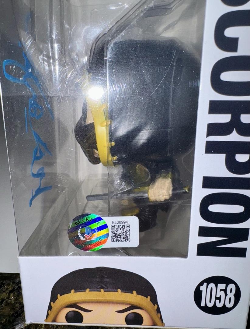 Hiroyuki Sanada Signed Funko Pop #1058 "Scorpion" (Mortal Kombat) - Beckett COA