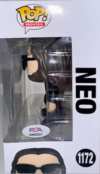 Keanu Reeves Signed Funko Pop #1172 "Neo" Matrix (White Ink) - PSA COA
