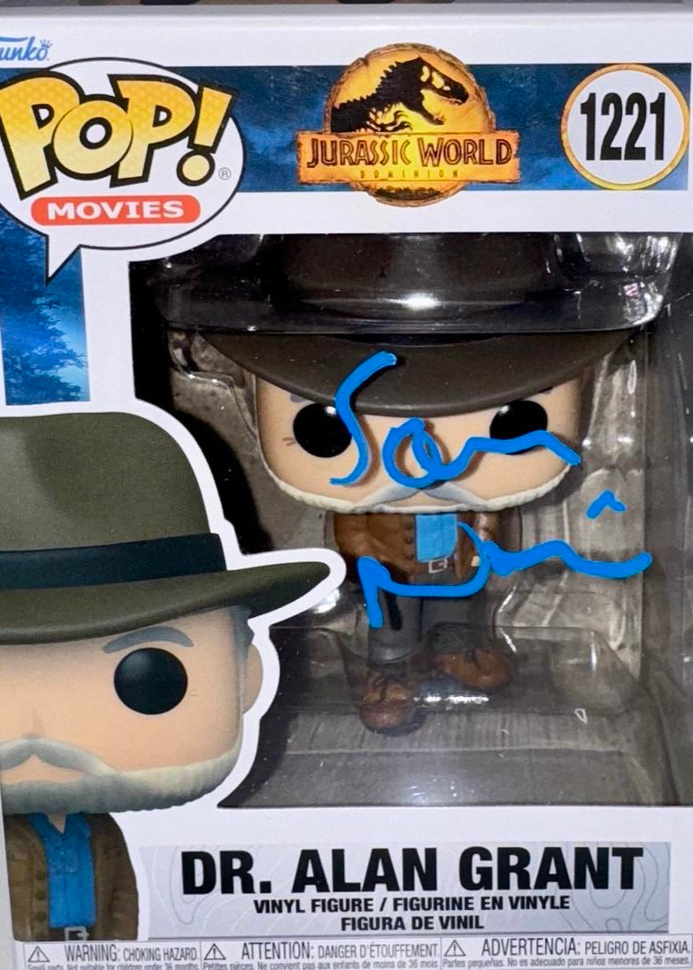 Sam Neill Signed Funko Pop #1221 "Dr. Alan Grant"  Jurassic Park - Beckett COA