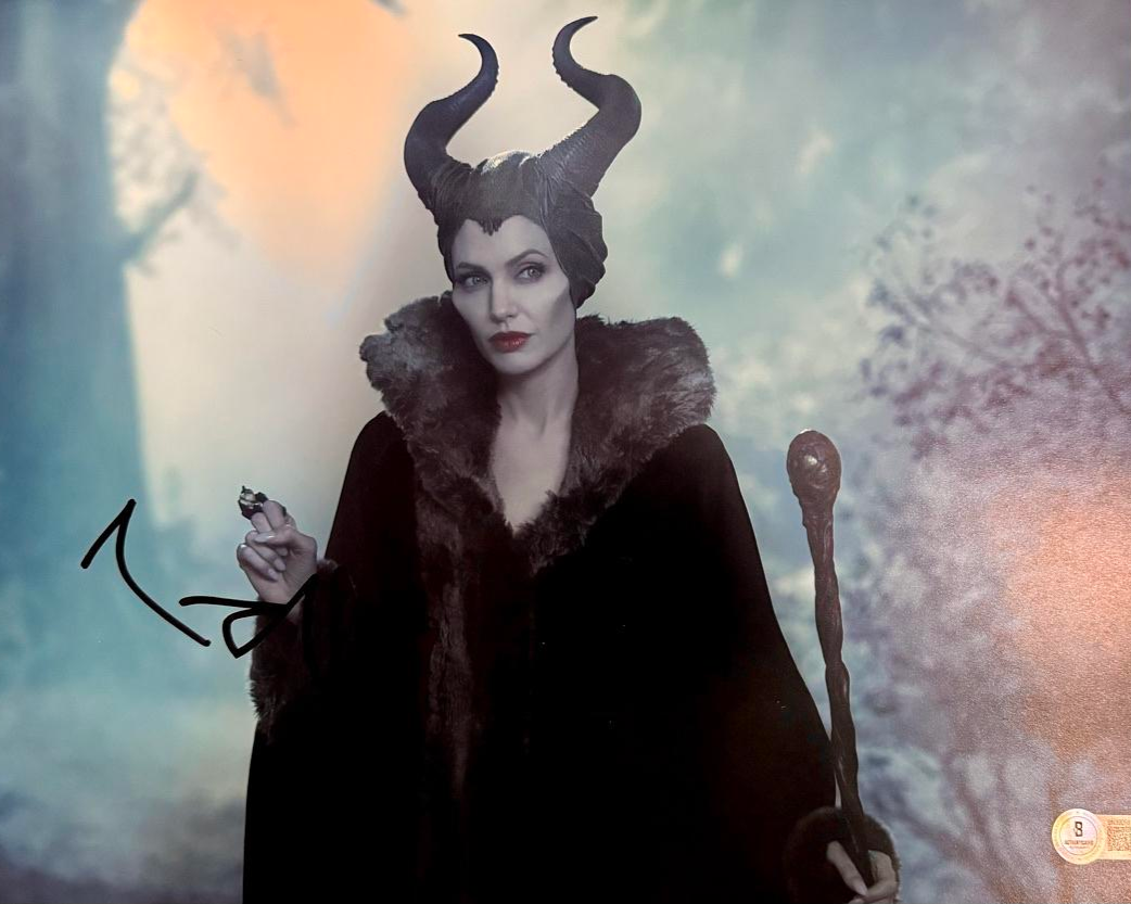 Angelina Jolie Signed 11x14 Photo (Maleficent) - Beckett COA