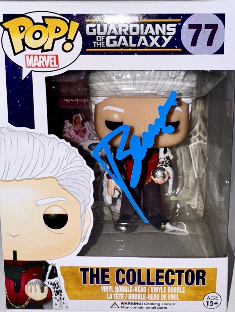 Benicio Del Toro Signed Funko Pop #77 The Collector (GOTG)  - JSA COA