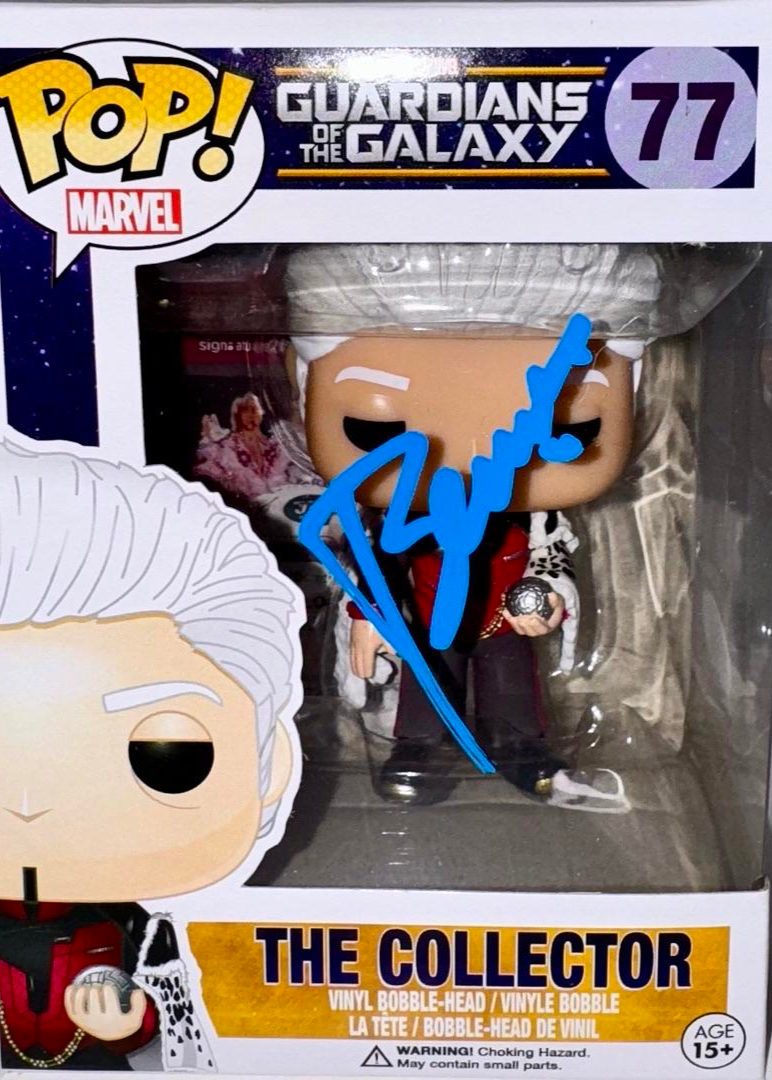 Benicio Del Toro Signed Funko Pop #77 The Collector (GOTG)  - JSA COA