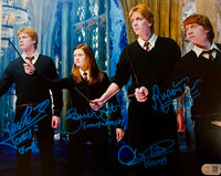 The Weasley Family Signed 11x14 Photo (Harry Potter) Oliver Phelps, James Phelps, Bonnie Wright, Rupert Grint (Harry Potter) *RARE* - SWAU