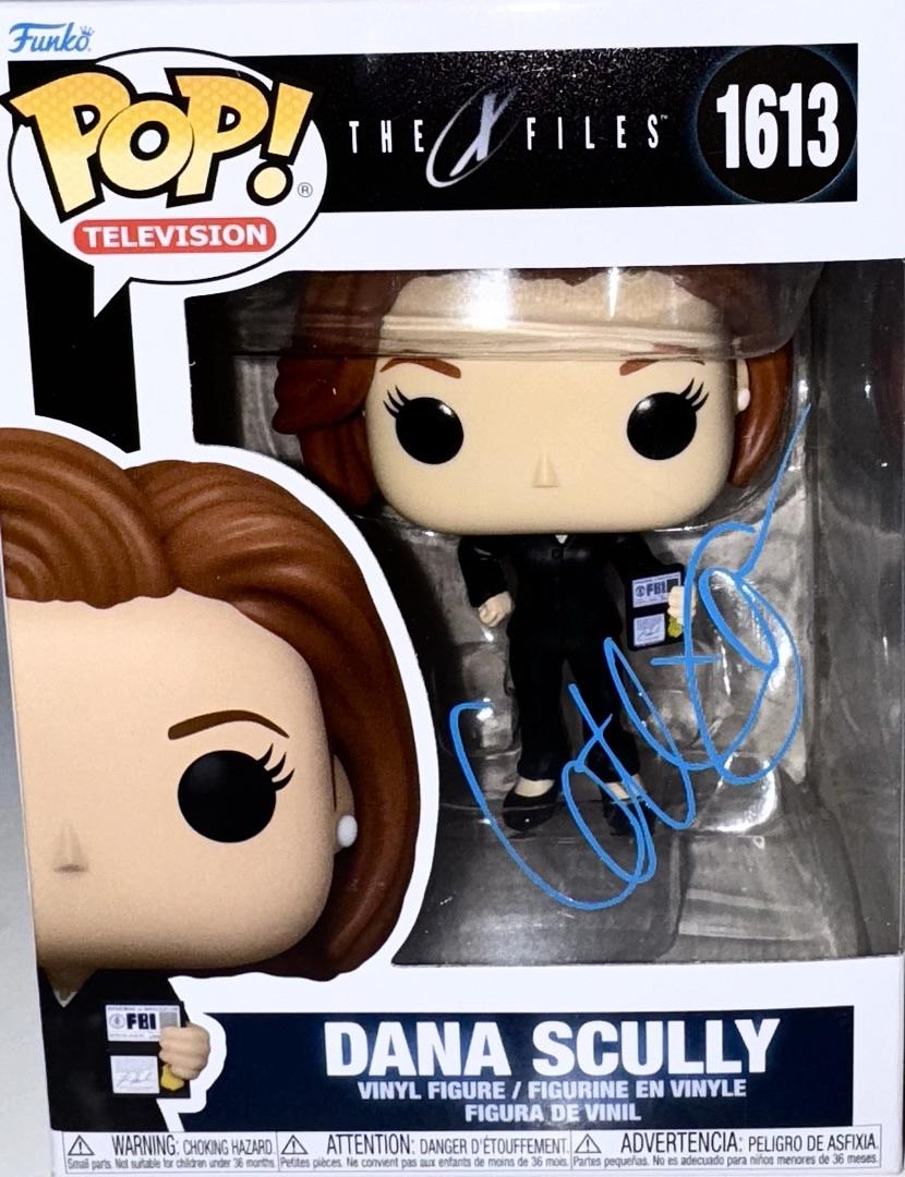 Gillian Anderson Signed Funko Pop #1613 "Dana Scully" (Blue Ink) - Beckett COA #7