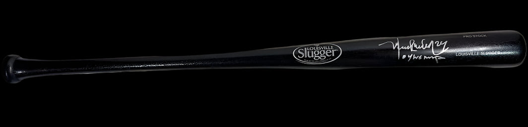 Manny Ramirez signed Black Louisville Slugger Bat w/Inscription Beckett COA