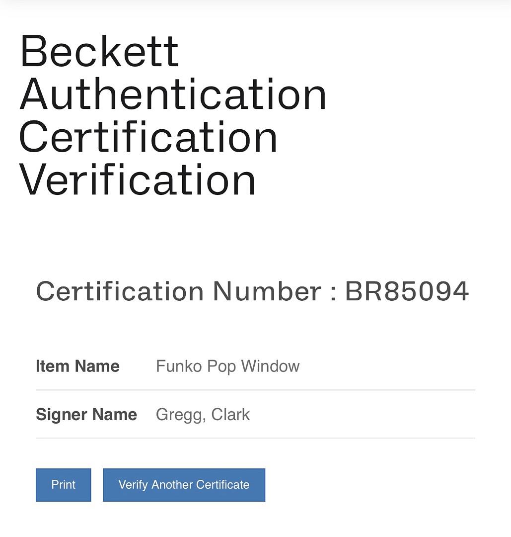 Clark Gregg Signed Funko Pop #53 "Agent Coulson" (Agents of Shield) - Beckett COA #01