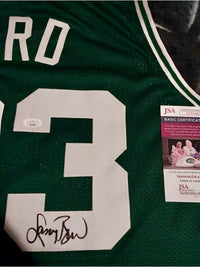 Larry Bird Signed Custom Green Career Stat Celtics Jersey  - JSA COA