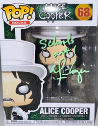 Alice Cooper Signed Funko Pop #68 "Schools Out" - Beckett COA #03