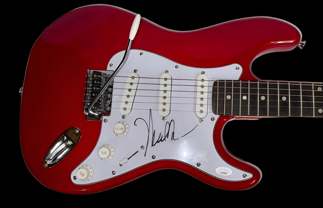 Neal Schon Signed Red Guitar (Journey) - JSA COA