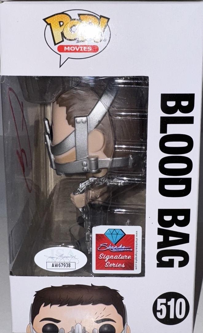 Tom Hardy Signed Exclusive Funko Pop #510 Blood Bag (Mad Max)  - JSA COA