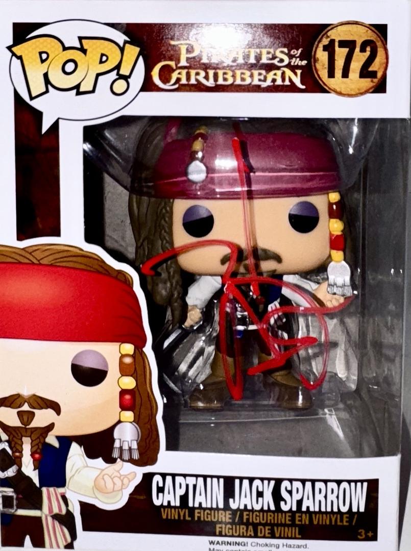 Johnny Depp Signed Funko Pop #172 Captain Jack Sparrow (Pirates Of The Caribbean)  - Beckett COA