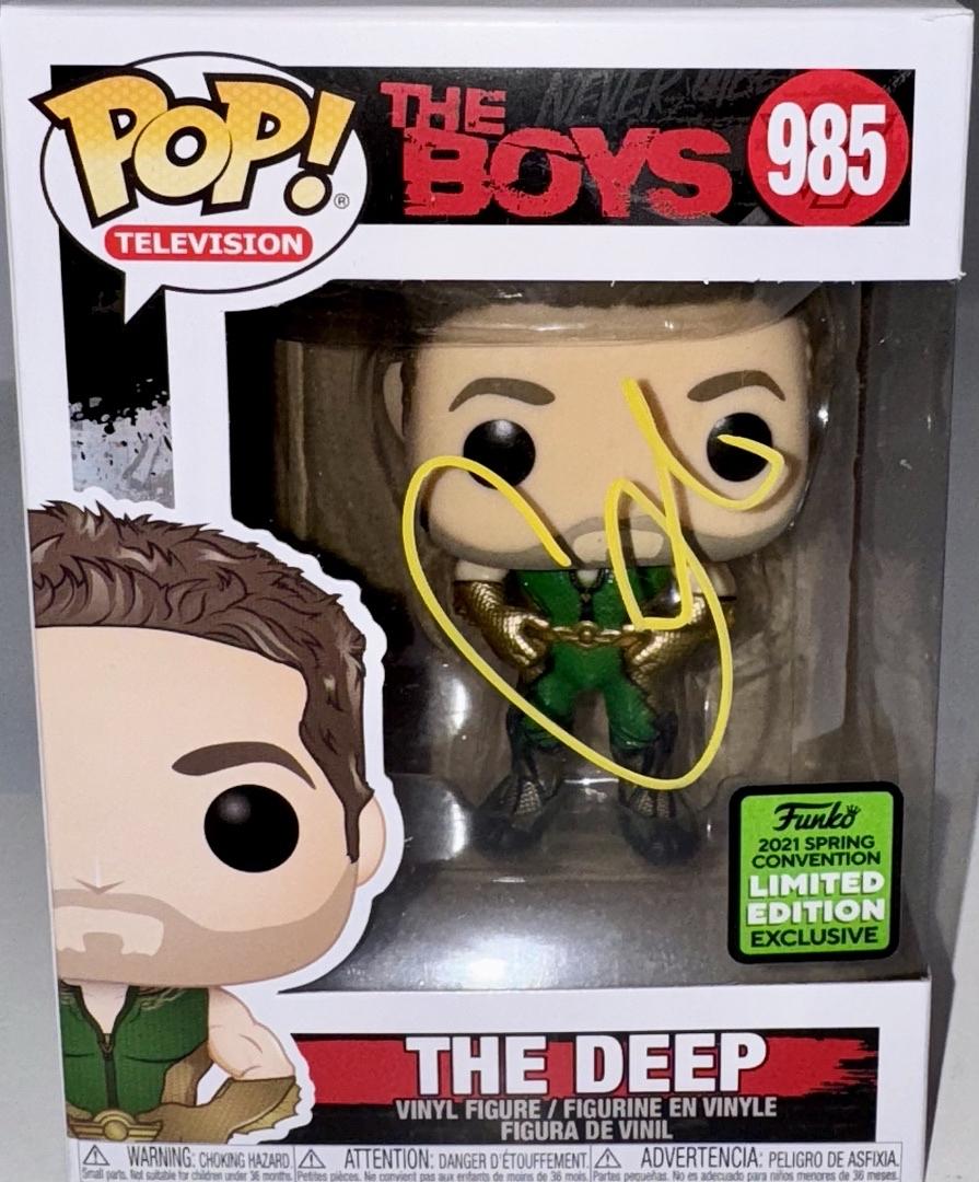Chace Crawford Signed Limited Edition Funko Pop #985 "The Deep" (The Boys) - Beckett COA