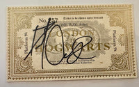 Daniel Radcliffe Signed Replica Hogwarts Train Ticket - ACOA #01